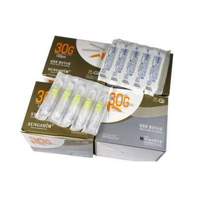 30G Meso Needle 4mm Długość 304 Stal nierdzewna 100 sztuk / pudełko do wypełniania skóry
