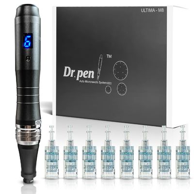 Dr. Pen Ultima M8 Profesjonalny Dermapen do mikronakłuwania, ładowany przez USB, 5 szt. wkład igłowy 32-pinowy