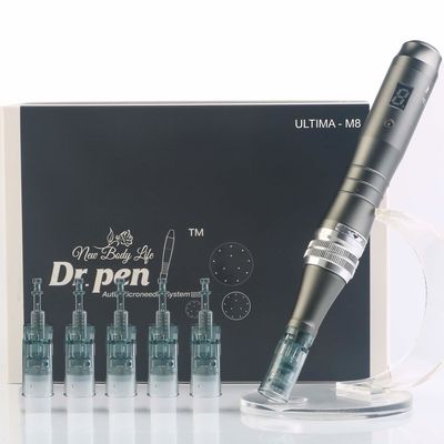 Dr. Pen Ultima M8 Profesjonalny Dermapen do mikronakłuwania, ładowany przez USB, 5 szt. wkład igłowy 32-pinowy